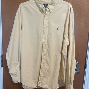Men’s Ralph Lauren Classic Fit Yellow Button Up